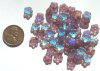 50 3x8mm Matte AB Amethyst Cupped Flowers